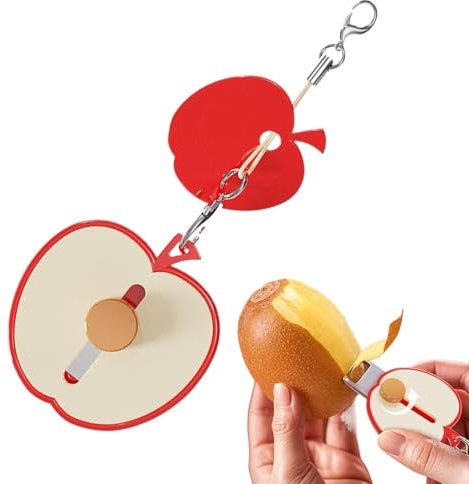 Pelador de verduras para cocina, pelador de verduras de acero inoxidable, pelador compacto de pepinos, cortador de verduras, cortador de zanahorias, cuchillo pequeño con llavero para kiwis - patatas