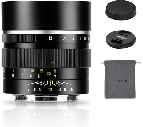 Obiettivo fisso 7artisans 50mm F1.2 APS-C 32° con messa a fuoco manuale e ampia apertura, compatibile con Fujifilm Fuji X-H/T/T30/S/E/A serie Fuji X-E2 Fuji X-T2 X-T30 X-T50