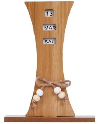 Calendario delle fasi lunari in legno, calendario perpetuo rotante a forma di ruota panoramica per l'arredamento della casa(Ferris Wheel)