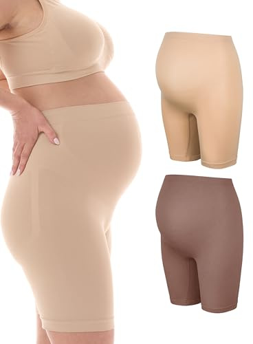 Herzmutter Culotte Maternité - Panty-Culotte Grossesse - Anti Frottement Cuisse - sous-vêtements Maternité - sous Robe - Shorty Grossesse - sans Couture - OekoTex100-5500