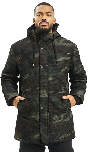Brandit Grid Camo Parka, Uomo, Woodland, L