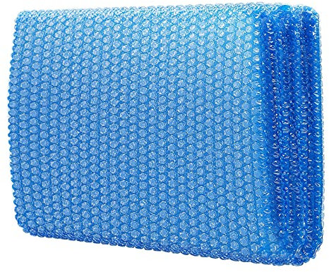 Copertura Solare per Piscina 190x400cm,Telo Copri Piscina Fuori Terra Rotonda,Telone Solare Rettangolare per Piscina,Pellicola Isolante per Piscina,Pieghevole Copertura per Piscina con Bolle in PE
