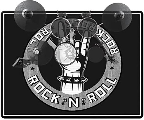 PRIHALF Drum Rug,Schlagzeugteppich,Drum Set Carpet,Drum Teppich,Bedroom Living Room Decor, Soundproof Rug Pads Drum Accessories for Drum Set, Antirutschmatte,Schlagzeug, Polyester(A,5.3 * 6.5ft)