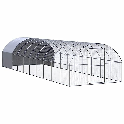 CIADAZ Outdoor-Hühnerstall, Kaninchenstall, Legenester Für Hühner, Hühnerhaus, 3x10x2 m Verzinkter Stahl -at