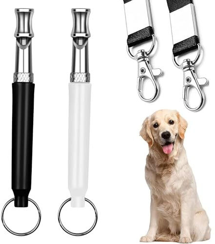 2 confezioni fischietto per cani professionale - fischietto per cani a frequenza standard - guinzaglio sicuro ed efficace - per addestramento e controllo del comportamento - addestramento e per zitto