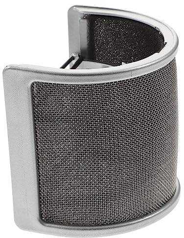 HAMPPLIES Filtro Pop Para Micrófono Saliva y Ruido Protector Metal Mesh Con Banda Elástica Ajustable Compatible Con Micrófonos De Grabación Streaming y Voz Portátil y Ligero
