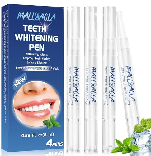 Stylo Blanchiment Dents (4 Pièce), Gel Blanchiment Dentaire Professionnel, Kit Blanchiment Dentaire, Blanchir Les Dents Rapidement, Blanchisseur De Dents Instantanée, Efface Taches & Décolorations