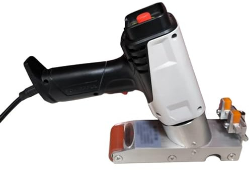 Máquina de bandas de bordes para carpintería, pequeña temperatura portátil ajustable con rodillos de silicona para formas curvas, rectas e irregulares