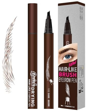 Lapiz Cejas, a Prueba de Manchas y Duradero, con Punta de 4 Tenedores, duran todo el día, Maquillaje para cejas que Crea Trazos que Imitan el Vello, Maquillaje Resistente al Agua -02