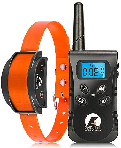 Paipaitek Collare antivibrazione per cani, collare anti-shock con telecomando fino a 487,7 m, con suono e vibrazione, collare per addestramento cani