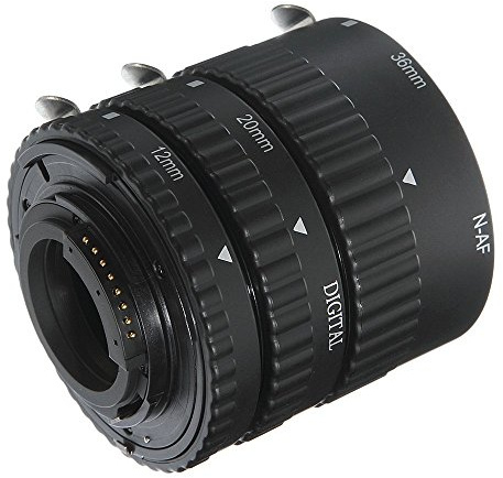 FOTGA 12 mm + 20 mm + 36 mm Makro-AF-Autofokus-Verlängerungsrohr-Set für Nikon D4S D4 Df D3 D3X D3S D800 D700 D610 D600 D500 D300S D100 D7100 D7000 D5300 D5300 5000 D3400 D3200 D90 D80 DSLR-Kameras