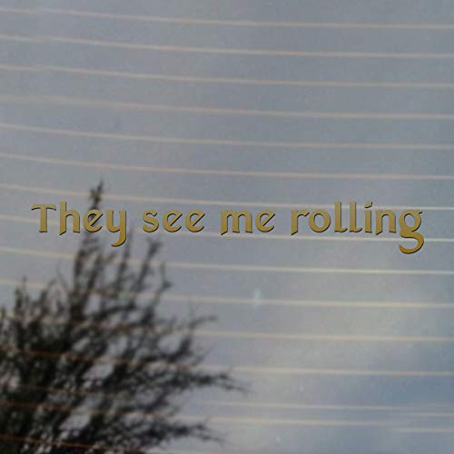 Cosplay & Fan Gear They See me Rolling dice Dungeons Dragons RPG Pen and Paper Gaming Vinyl Decal (Gold)