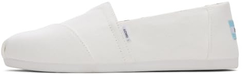 TOMS Women's Classic Canvas Alpargata Slip-On Ethical Fashion with Comfort & Durable Design White