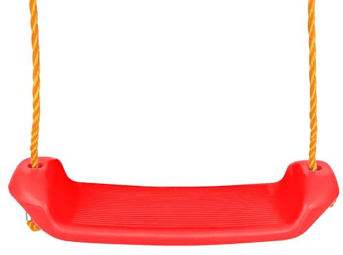 Laeto Summertime Days Childrens Swing Seat | Tree Swing With Rope, Garden Swing Kids & Toddlers, Childs Swing Seat Outdoor Swing Indoor Swing - Red