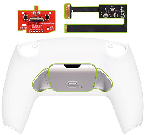 eXtremeRate RISE2.0 (RMB) Remap Kit für ps5 Controller BDM-010/020, Programmiert Remap Board&Ergonomic Hülle Back Case&Metal Rücktasten Paddles Umbau Set für ps5(Schneeweiß)