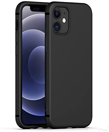 gueche Compatible with iphone 12 mini Case, Premium Flexible Thin Cover Shock Proof with Drop Protection Coque Funda Cover for 12 mini, Basic Phone Case. 5.4 Inch Black