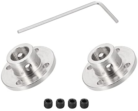 DMiotech 2pz 11mm Flangia Giunto Connettore Rigido Guida Albero Supporto Accoppiatore Albero Giunto con M2 Esagonale Chiave e Viti per Fai-da-Te RC Modello Motori