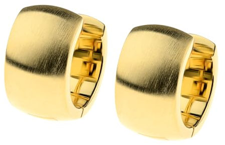 Ernstes Design Creolen evia Ohrringe E645 mattiert vergoldet 12 mm Edelstahl