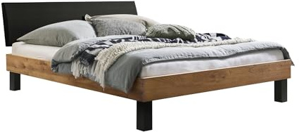 Hasena Trento Bett Sondrio Wildeiche Natur Lecco Smoke 120x200