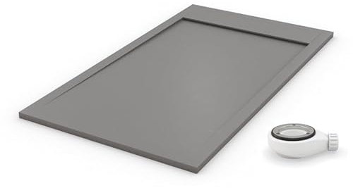 PLATO DE DUCHA AMBIENTE GRIS - 70x100cm - resina con cargas minerales