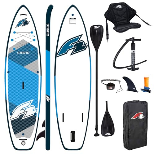 Campsup SUP F2 Strato Planche de stand up paddle gonflable 350 x 84 x 15 cm Planche de surf pour débutants et confirmés avec accessoires Charge maximale 165 kg