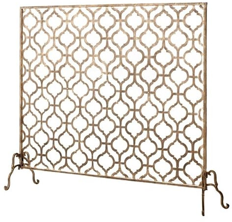 Grille pare-étincelles pour fournaise Pare-feu de cheminée vintage en fer avec maille, séparateur décoratif, porte de cheminée en fer et protection de foyer for salon, décoration d'intérieur classique