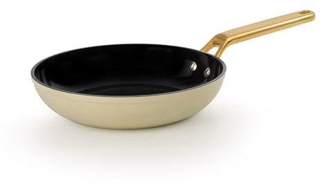 Arcos Serie Samoa Iconic | Sarten Antiadherente Cerámico 24 cm | Aluminio Forjado | Apta cualquier cocina | Mango Acero Inoxidable | Apta lavavajillas | Color Beige | LIBRE DE (PFOA/PTFE/PFOS)