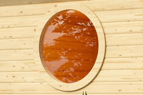 Chillroi® Saunafenster rund 80x80x6.6 cm für Außensauna oder Gartenhaus aus Sicherheitsglas