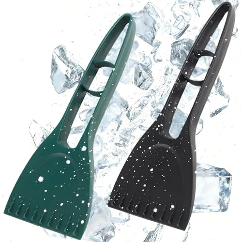 HUSHRICH 2Pcs Ice Scraper for Car Windscreen, No Scratches Windscreen Snow Removal, Frost Non-Slip Ice Scraping for Car Snow