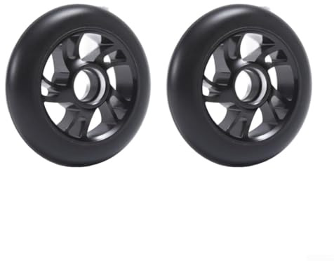 Ruedas para patinete de 120 mm, con rodamientos ABEC-9, amortiguación silenciosa, resistente al desgaste para patinete de acrobacias, núcleo de aluminio (negro)