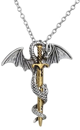 NBYGSC Dagger Necklace For Men, 925 Sterling Silver Vintage Charm Pterosaurs Sword Necklace - Ali Deep Carving Sword Pendant Islam Knife Dagger Necklace Gothic, Cross Knife Necklace