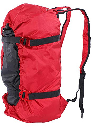 Zaino Portacorda per Arrampicata - Borsa per Arrampicata Su Roccia, Pieghevole Zaino per Escursioni Campeggio, Attrezzi da Arrampicata (Rosso)
