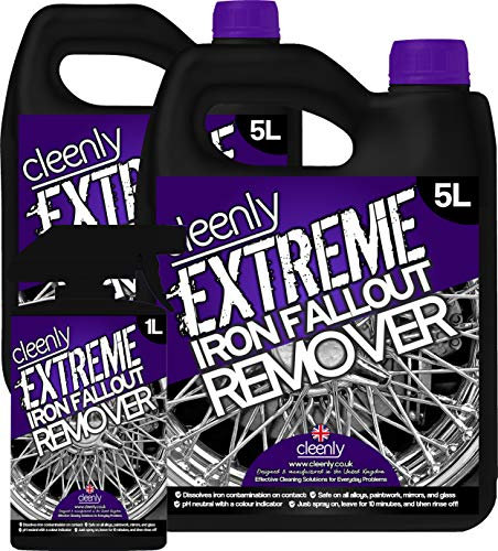 Cleenly Iron Fallout Contamination Remover/Wheel Cleaner (11 Litres) - Safe For All Alloy Wheels, Paintwork, Mirrors, Glass and more