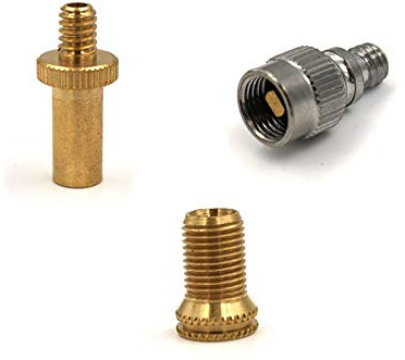 Edge 3 Ventiladapter Fahrrad Ventil Adapter Dunlop Schrader Autoventil SV AV DV Set