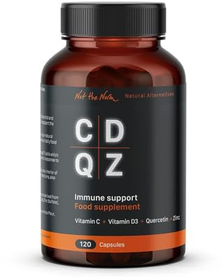 Not the Norm - CDQZ Immune Support Supplement - 120 Vitamin C Capsules with Quercetin, Zinc & D3 Supports Immune Health & Enhances Vitality - Plastic-Free Compostable Packaging (Pack of 1)