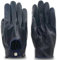 ZLUXURQ Herren Luxus und Weiches 100% Schaffell Leder Fahrhandschuhe mit Vollmaschige, Touchscreen, Schwarz Blau