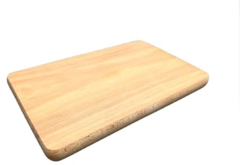 Planche à Découper en Bois de Hêtre Huilé - 24 x 14 x 1,5 cm - Réversible pour Cuisine, Pain et Petit Déjeuner - Naturelle (1)