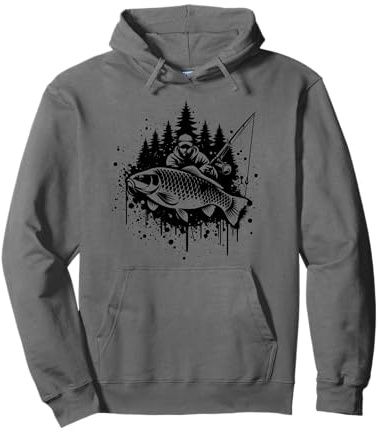 Carpe Pêcheur Shirt Pêcheur Garçon Poissons Carpe Pêche Sweat à Capuche
