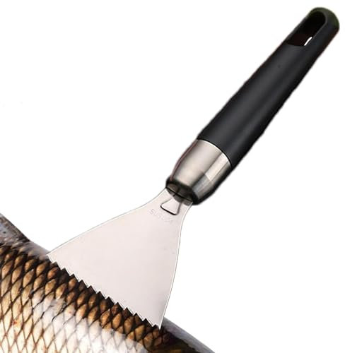 Disincrostante Per Pesce - Scagliatrice Per Scaglie Di Pesce In Acciaio Inox | Strumenti Di Scagliatura Di Pesce Con Denti Di Sega Robusti, Scagliatore Di Pesce Manuale Con Manico Ergonomico Per