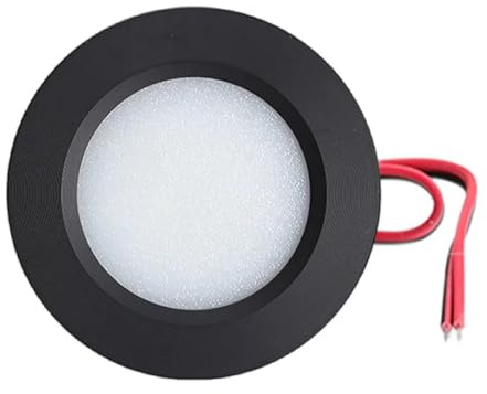 eufeifeiegds Faretto LED da incasso sottile dimmerabile 3 W 12 V DC, lampadina sottopensile 55 mm(Black Shell,WHITE 6000K_6 PCS)