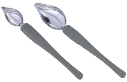 STOBAZA 2 Piezas Cuchara de Acero Inoxidable para Salsas y Café de Herramienta para Decorar Postres y Presentación de Platos Resistente y Ligera Utensilio Práctico para Cocina y Repostería