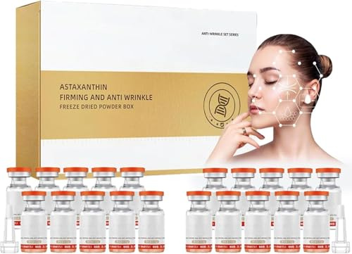 Sérum visage au collagène lyophilisé, Coffret sérum réparateur anti-rides, Ampoules visage anti-âge, Effet liftant, Convient à tous types de peau