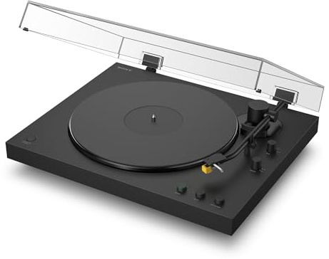 Sony PS-LX5BT Premium Wireless Bluetooth Turntable, Full Auto Playback, Belt-drive, Quality Cartridge, Hi-Res Audio Wireless, Built-in Phono Preamp, 3 Gain Modes, 2 Speed Operation, Rubber Mat