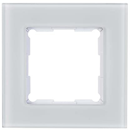 REV Optima, 1-fach Rahmen aus Glas Steckdose, Lichtschalter etc., weiss