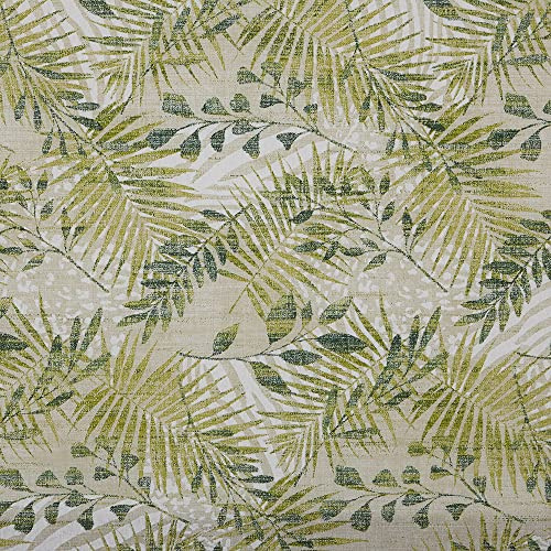 Kt KILOtela - Tyg Tryck Monetter, Dekoration, Klädsel, Kuddar, Gardiner, Väskor, dukar, 300 cm Längd x 280 cm Bredd, Botanisk, Löv, Ormbunkar, Grön ─ 3 meter