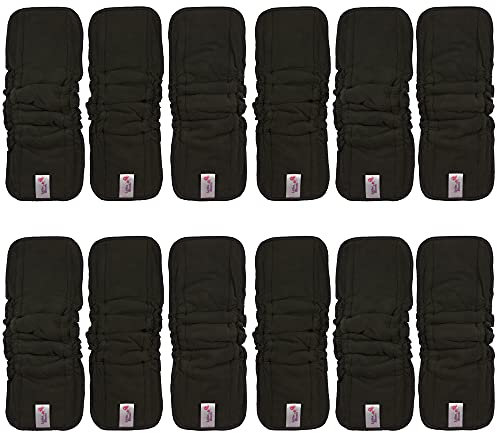 Littles and Bloomz BCC12 Windeleinlage, wiederverwendbar, mit elastischen Zwickeln, 5 Schichten, Anthrazit