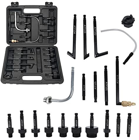 MOTOCOCHE 20-tlg ATF-Adapter-Set Öleinfüller Adapter, Getriebeöl Einfüllgerät Befüllgerät Automatikgetriebe Ölpumpenadapter Kompatibel mit BMW, Ford, VW usw.