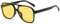YOJUED Retro Sonnenbrille Gelb Gradient Brille Vintage Tinted Sunglasses für Damen Herren (Schwarz Hellgelb), Einheitsgröße
