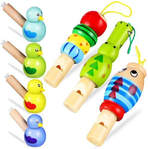 vogelpfeife, 7 Stück Trillerpfeife Kinder - Tier-Holzpfeifen Für Kinder Entzückende Vogelpfeifen Musikinstrument Entwicklungsspielzeug Krachmacherpfeifen Für Geburtstagsfeierbevorzugungen
