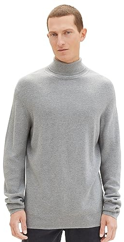 TOM TAILOR 1038241 Suéter, 12035 Grey Heather Melange, XL para Hombre